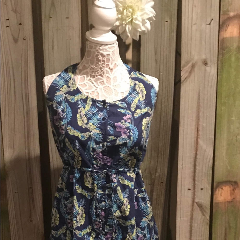 Roxy navy print halter dress 4/16$